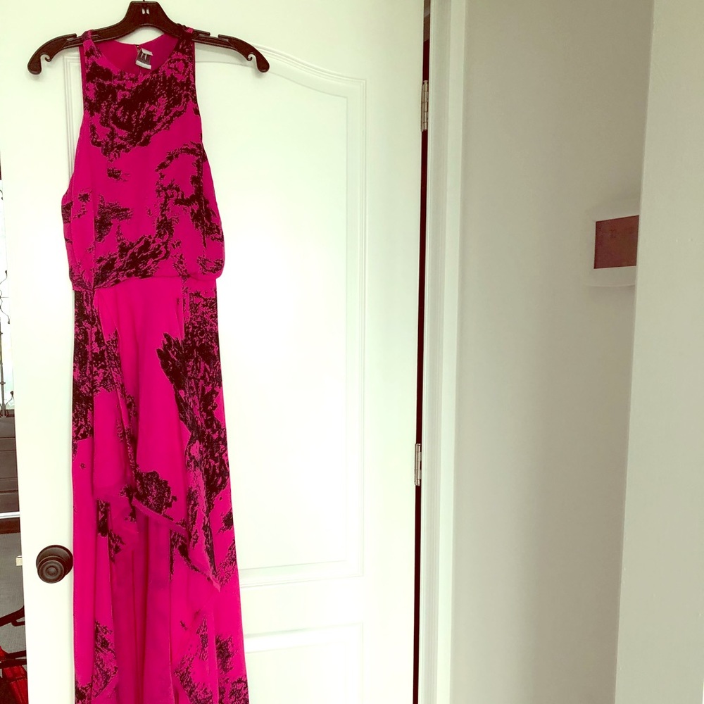 Halston Heritage Hot Pink Gown. Size XS-Sm
